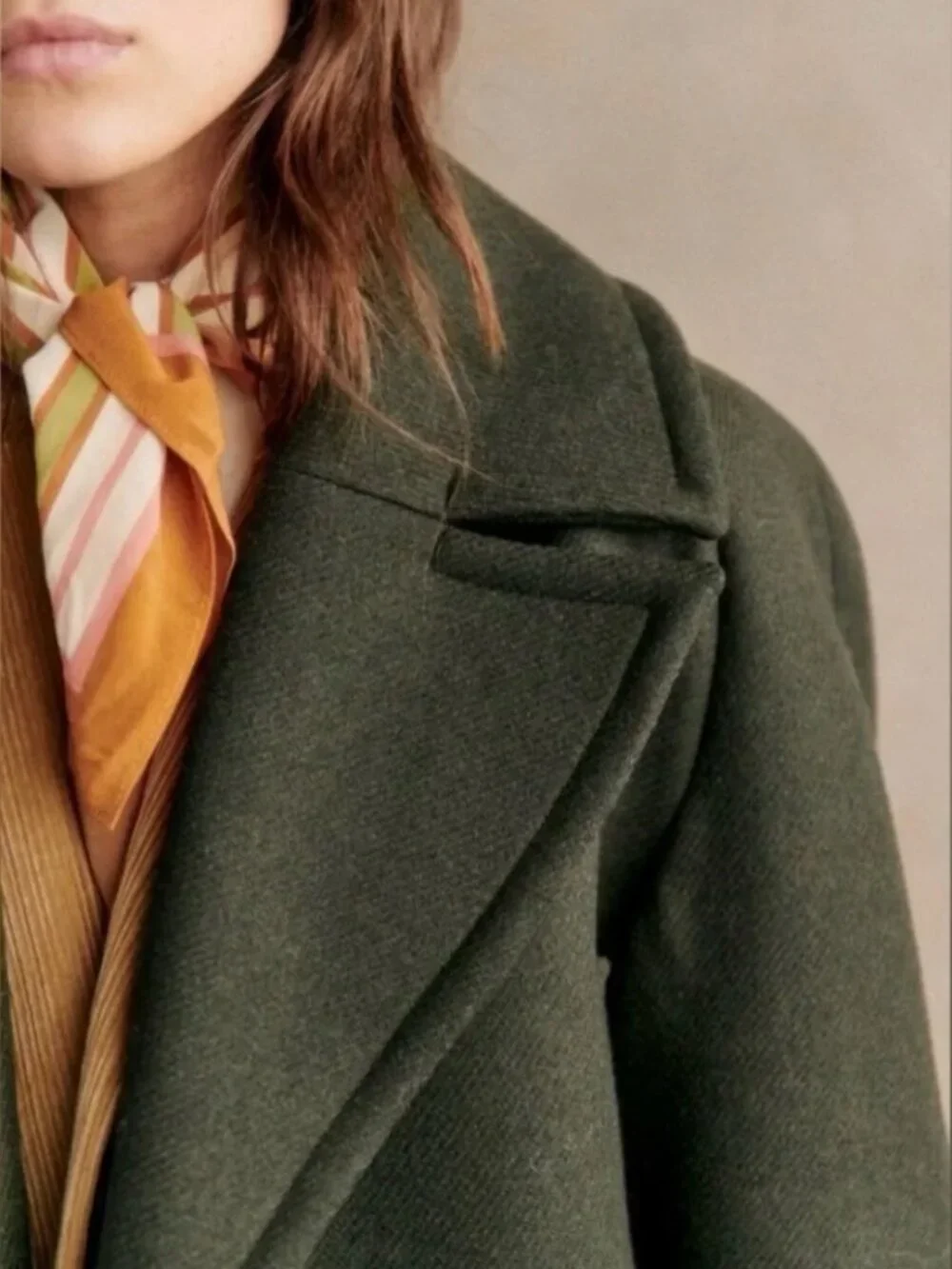 Sézane Rayures Multicolores Foulard
